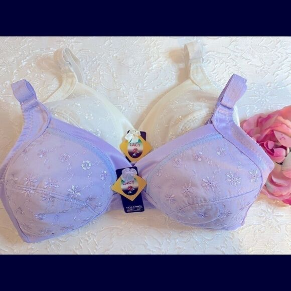 🛍Lacy assorted Embroidery Floral Print Bras 36C - Picture 1 of 15